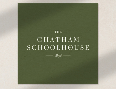 The Chatham Schoolhouse art direction brand identity brand identity design branding custom design custom type design logo logomark typography