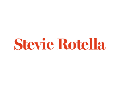 Stevie Rotella Brand Identity brand designer brand identity brand identity design branding contemporary custom design design logo logotype logotype design logotypedesign typography