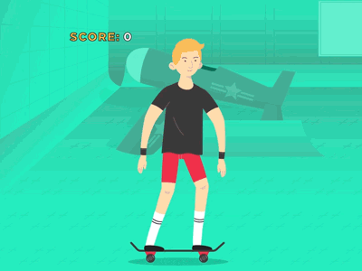 Keep Playing! Skateboarder Animation + Loop (Low Quality) animation character animation motion motion design