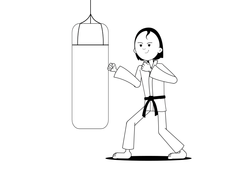 The Karateka - Training! 2danimation character animation character design motion motion design