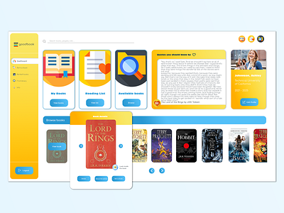 Online Library - Web Design book dashboard design online library ui ux web design