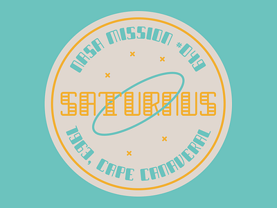 Cape Canaveral marville nasa saturn saturnus space sticker typeface