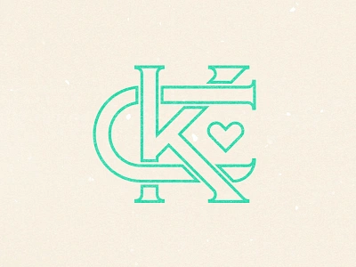 CK Monogram ck heart lines love monogram wedding