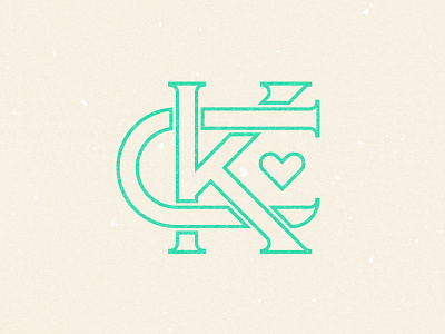 CK Monogram ck heart lines love monogram wedding