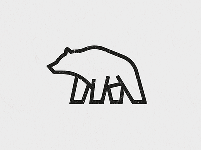 Bear alaska bear grizzly icon line sharp