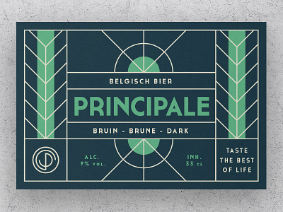 Principale Label02 art deco beer belgian green label lines rhye