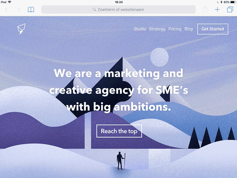 Plant a Flag blue effect scroll mountains mountain gif animation homepage parallax