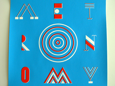 Metronomy circle contrast geometry gig metronomy music overprint poster screenprint typography