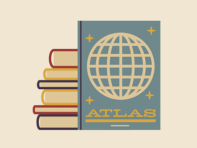 Books atlas books illustration vector