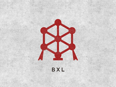 BXL atomium brussels bxl logo vector