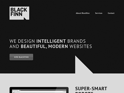 Blackfinn Site continuous creative gray minimal minimalistic one page pt sans simple web design website