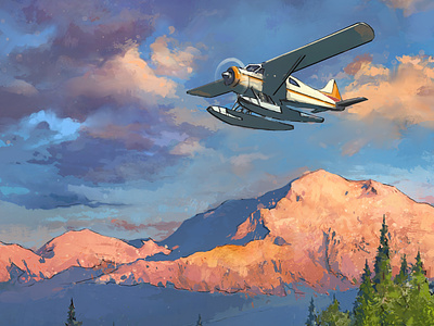 Denali National Park atwork david owens denali digital illustration illustration nation parks owens design poster