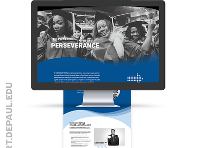 WordPress, DePaul University 2020 President's Report ui web design wordpress