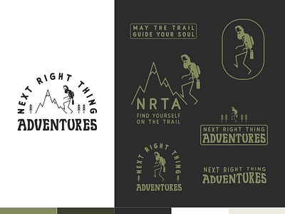 Next Right Thing Adventures Branding branding hiking logo outdoor