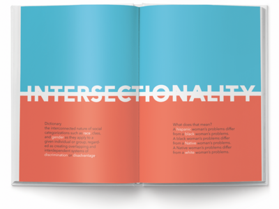 Intersectionality: Book Design book design girlpower layout womensrights