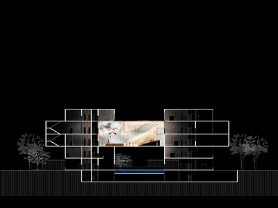 architectural section rendering