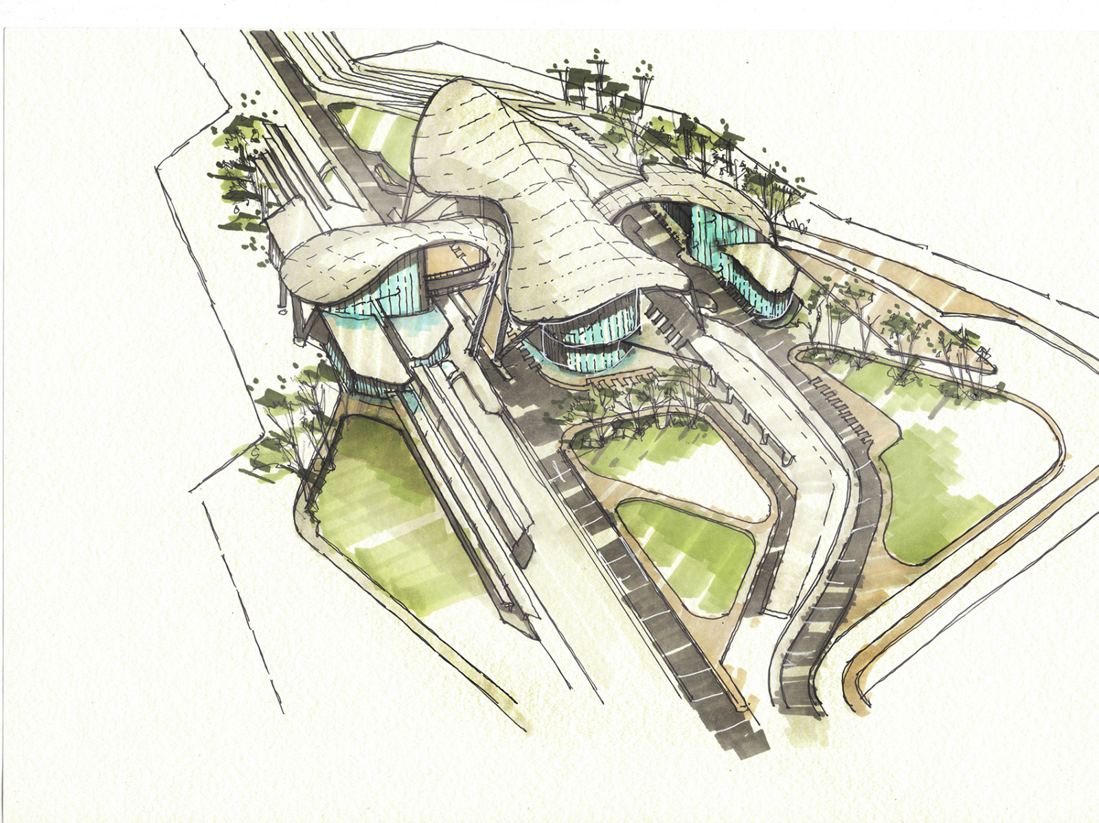 conceptual architectural sketch