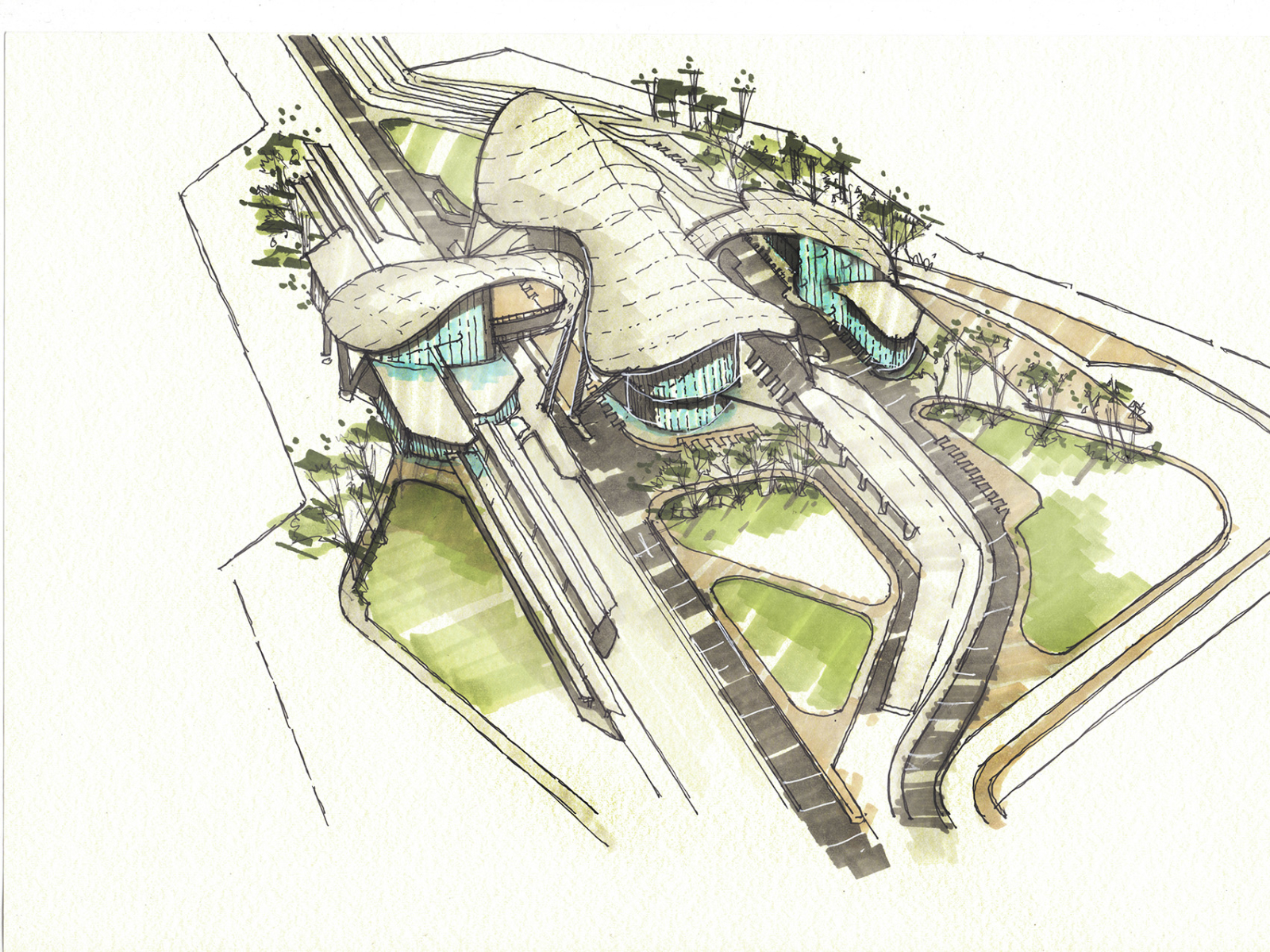 house concept sketch modern architecture posters | Interior Design Ideas