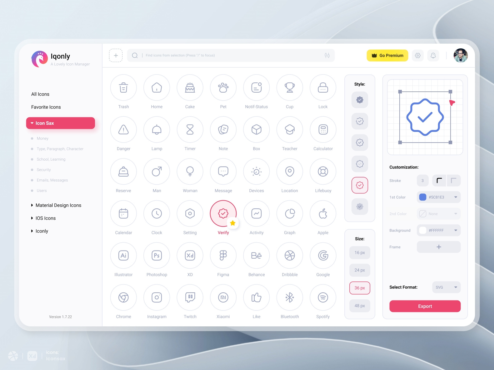 Iqonly Icon Manager by Abolfazl Safari on Dribbble