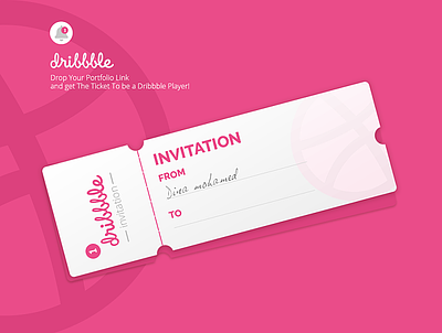 Dribbble Invitation design photoshop