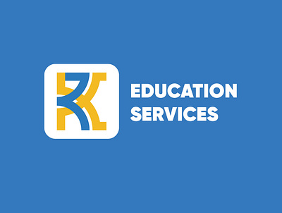RK Education Service Logo brand branding colorful concept education farrukhmurodov flat k letters logo logo design logotype mark projectparadigma r
