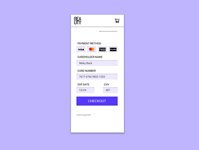 002 Day. Credit Card Checkout dailyui design figma ui