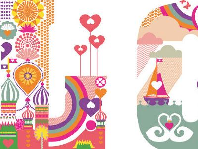 Love illustration love typography valentines