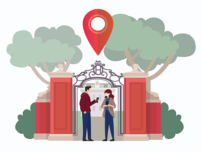 Enable Location 2d character college dating flat harvard illustration illustrator location permissions