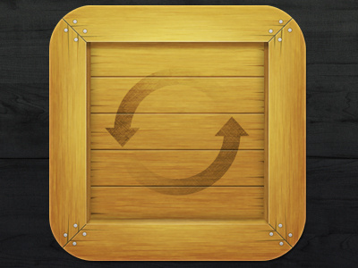 PkgBackUp icon app crate icon icons ios iphone may pkgbackup wood