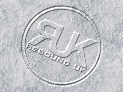 Rebound UK snow imprinted logo logo snow