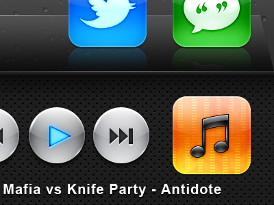 Natal - Switcher app buttons icon icons ios iphone ipod multitask music natal player switcher