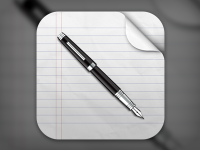 Write documents icon app curl document icon ios ipad iphone page paper pen