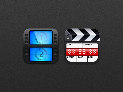 Natal - Videos app board clapper film icon ios iphone ipod movie natal reel videos