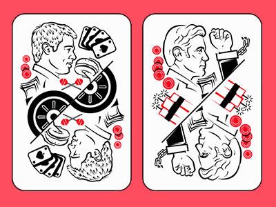 Oceans 11 Cards illustration playing cards