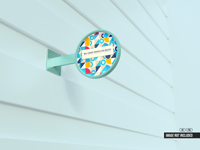 Round Wall Mount 3d branding download free graphic design logo mockup mount wall