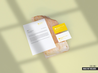 Business Card with Letterhead Mockup Design Business Branding