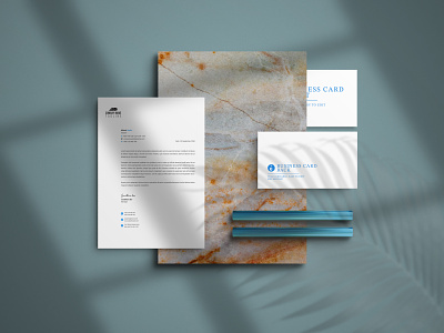 Letterhead with Business Card Branding Stationery