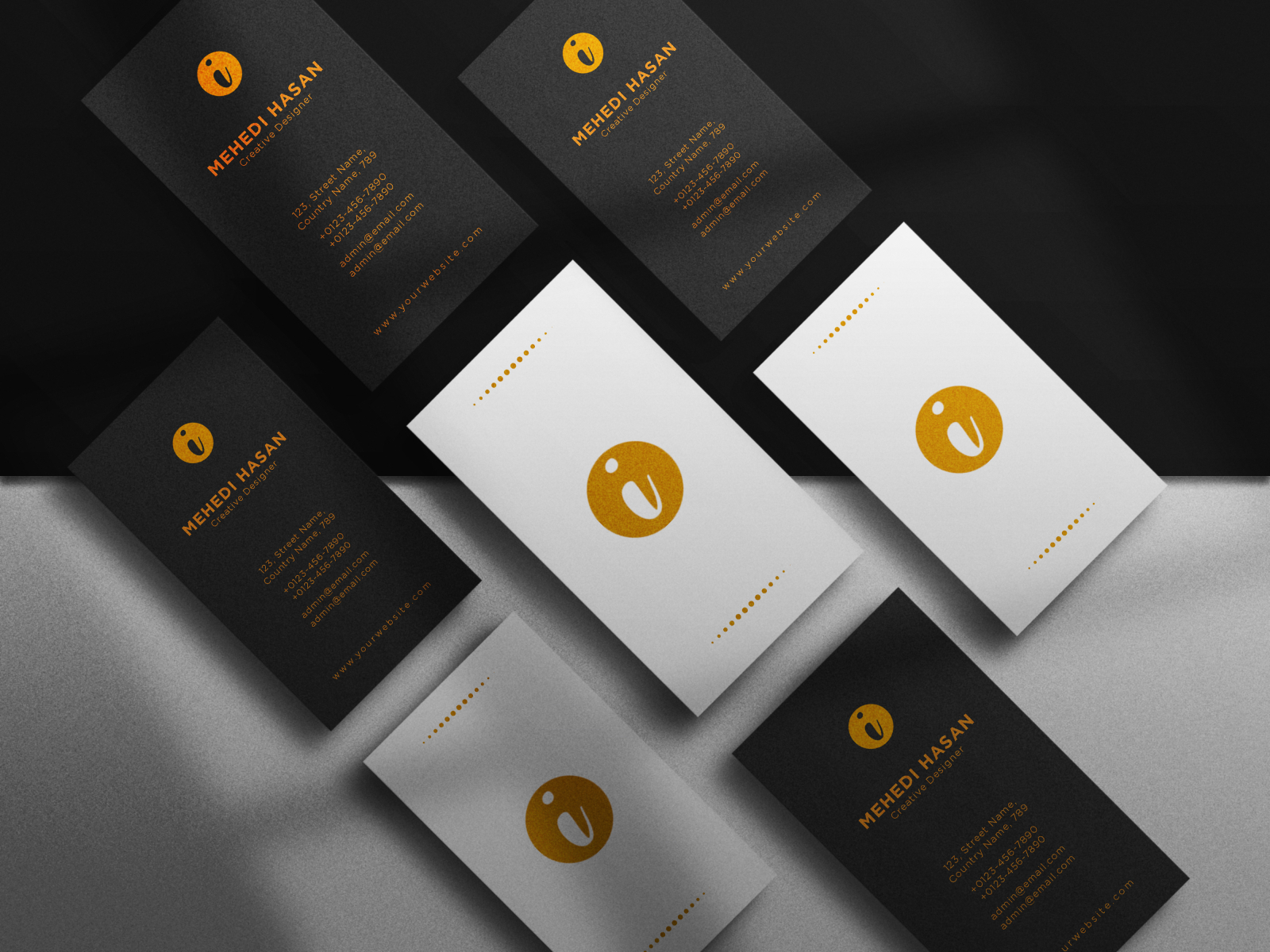 Business Card Branding Mockup Set by DesignGolpo on Dribbble