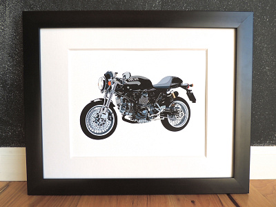 Ducati Sport 1000 canvas ducati illustration motorcycle print