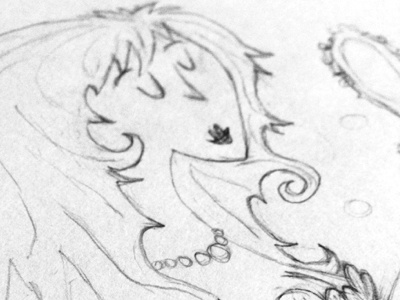 Mermaid character design illustration mermaid retro sketch