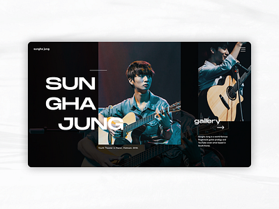 Personal Website Concept - Sungha Jung adobe xd concept concert design guitar guitarist music personal personal website ui webdesign website website concept website design