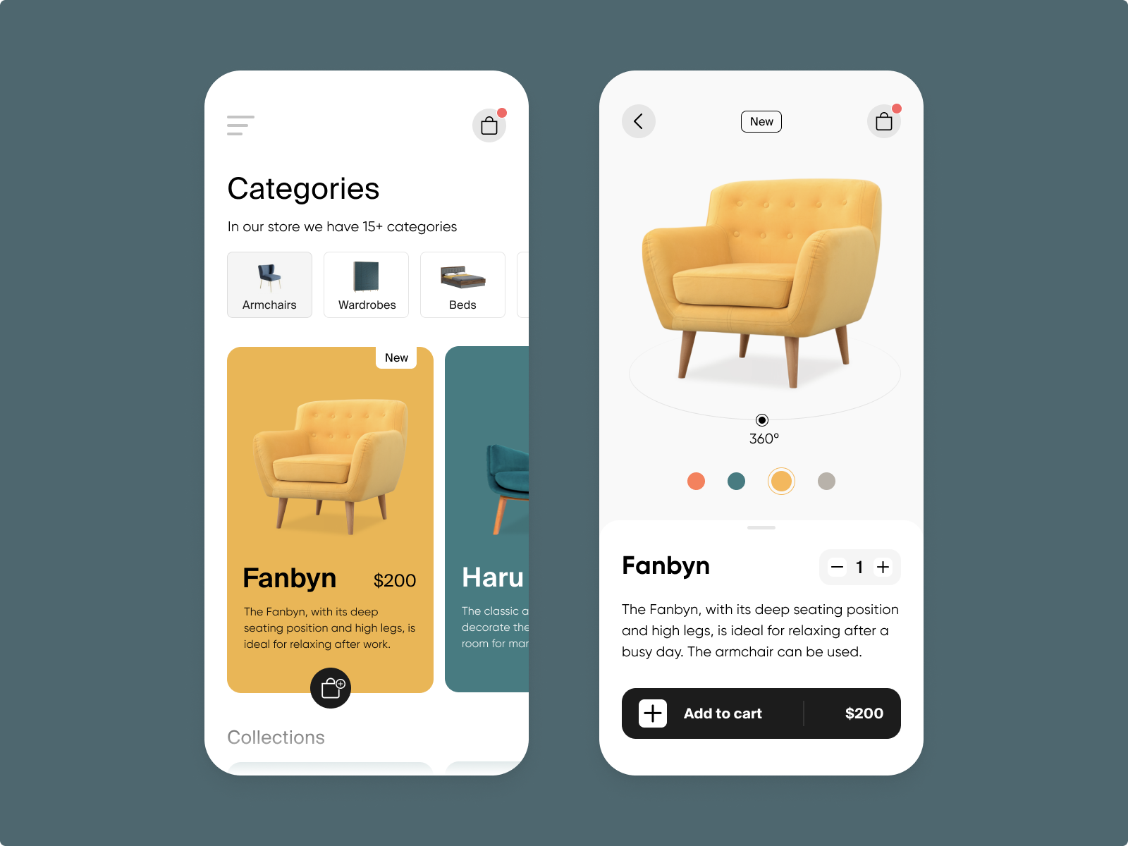 The Furniture E-commerce App by Lay on Dribbble