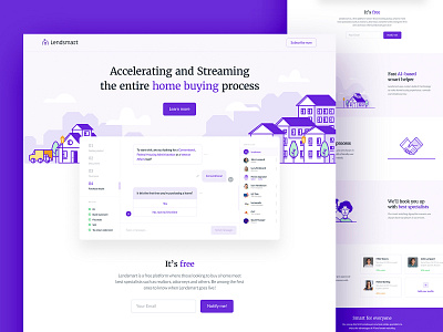 Platform for Real Estate Specialists clean dashboard house landing purple real estate violet web website white