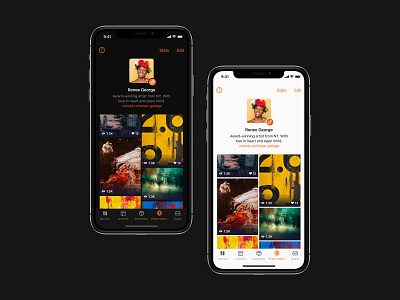 Dark Theme for an App for American Museums and Artists