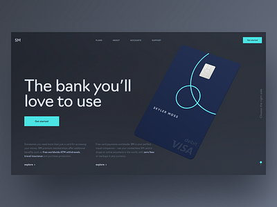 Fintech landing page