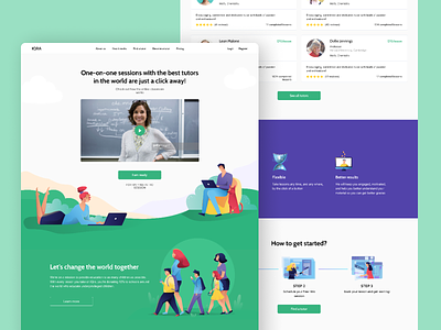 Landing Page Designed to Convert Leads from SMM Campaigns cjm classes clean green illustration landing landing page landing page design leads lessons online education smm students user research ux webdesign website white