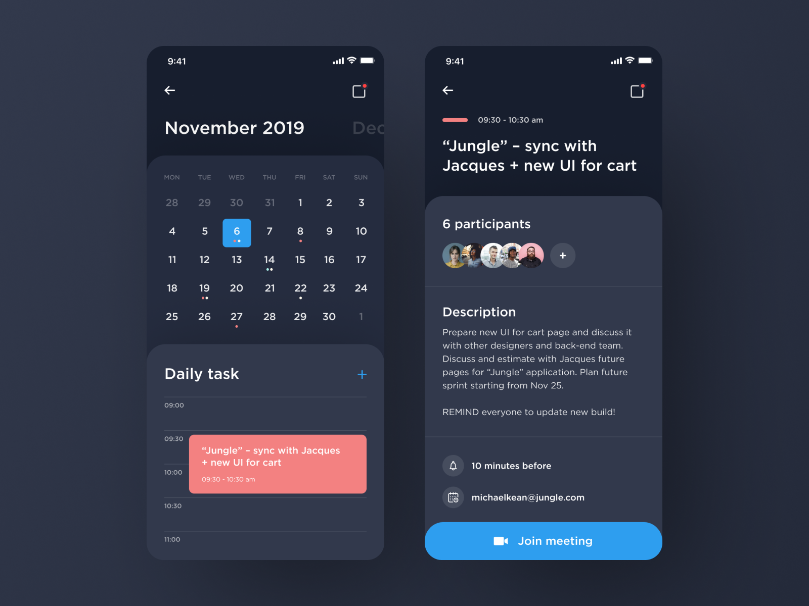 Calendar Planner App by Lay for Voyager on Dribbble