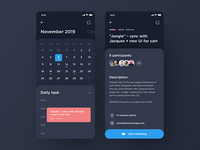 Calendar Planner App by Lay for Hiwow on Dribbble