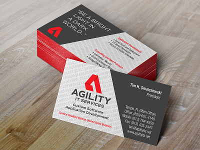 Agility IT Services business card design