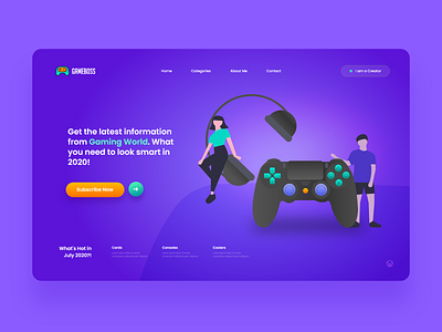 Game console website concept design illustration minimal ui ux website website design